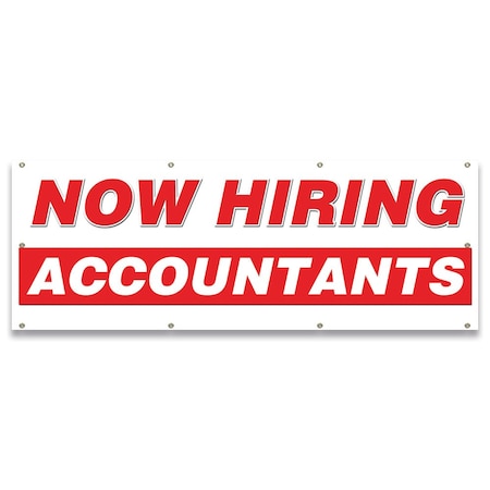 Now Hiring Accountants Banner Apply Inside Accepting Application Single Sided